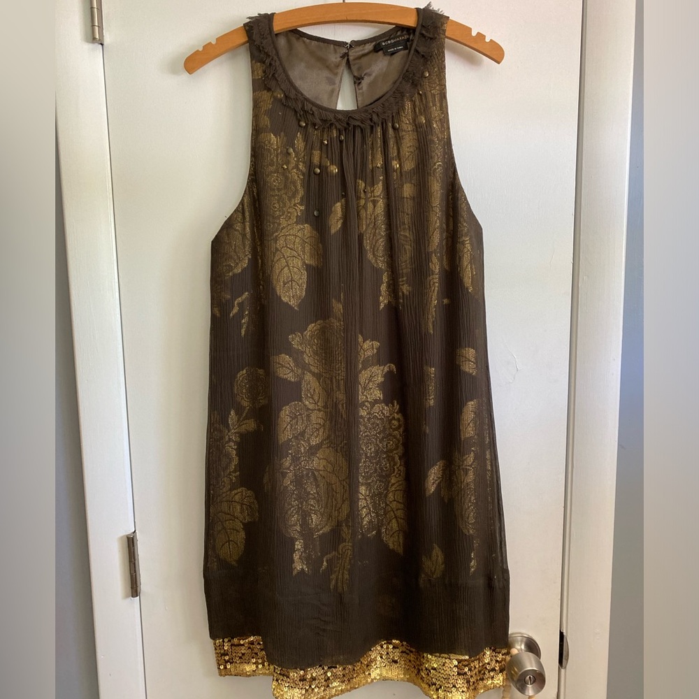 BCBGMAXAZRIA Silk Double Layer Swing Dress - Size 6/8